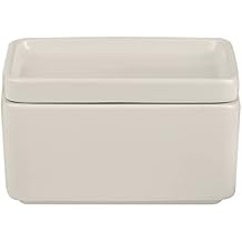 blomus PILAR Butter Dish, Moonbeam, Stoneware Butter Dish with Lid, 12 L x 9 W x 8 H cm, Butter Container in Beige, Tableware Series Pilar