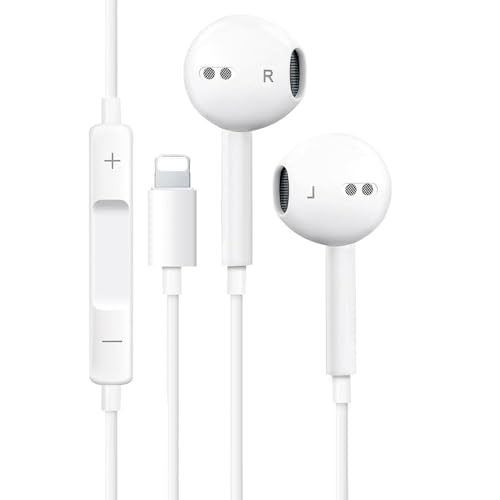 Wired Earphone Headphones for iPhone,Plug and Play Wired Earbuds with Built-in Microphone Support...