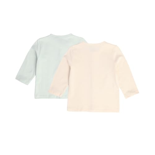Image of miniklub Baby Long Sleeve Knitted Cotton Front Open Vest, Pack of 2 (Beige /Mint Color)