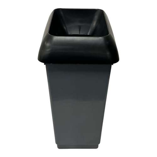 Chabrias Ltd 50 Litre Recycling Waste Bin With Lid & Logo Sticker Included (Black Lid & Battery Logo)