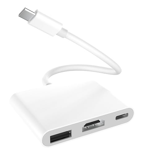 Adaptador USB C a HDMI para ver iPhone 15 en la TV del salón con carga 100W