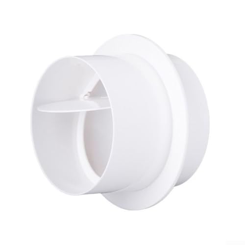 Clapet anti-retour en PVC blanc pour hotte de cuisine, salle de bain, cuisine, tuyau rond (150 mm)