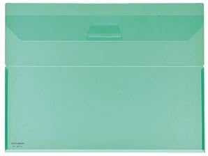 (まとめ) コクヨ クリヤーホルダー(クリアホルダー)(キャリー) A4 緑 フタ付 マチあり フ-770G 1枚 【&times;30セット】