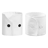 【Contenu de l'emballage】Comprend 2 manchettes blanches amovibles en faux cuir mesurant chacune 24 cm x 7 cm pour répondre à vos besoins en matière de mode