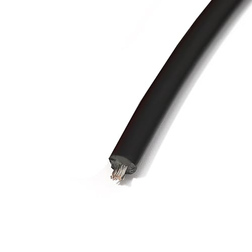 Cable Flexible 13AWG 2.5mm Square Photovoltaic Panel Connection Cable, 2.5mm Square Cable, Red Black Sheath Solar Cable Used for Photovoltaic Extension Connector (Color : Black, Size : 5M)