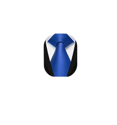 Image of Enlision Ties for Men Solid Color 3.35 inch Formal Business Necktie Classic Satin Mens Wedding Party Ties