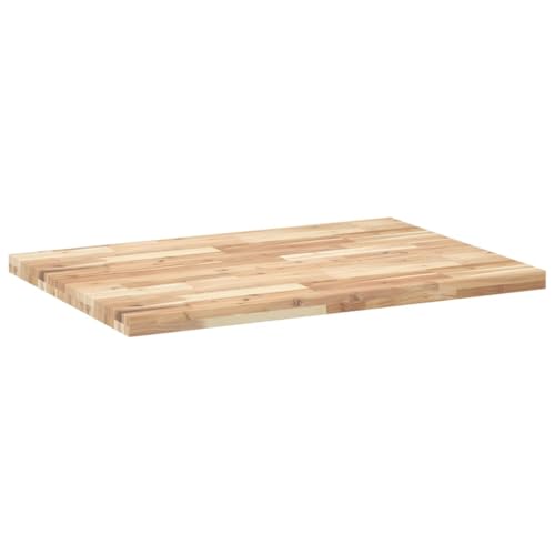 Tablero de mesa rectangular de madera maciza de acacia de 100 x 70 cm 7