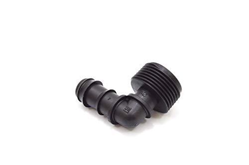 S&M 543890 Threaded Elbow 16mm x 1/2" Drip Irrigation, Black, Klein - Image 3