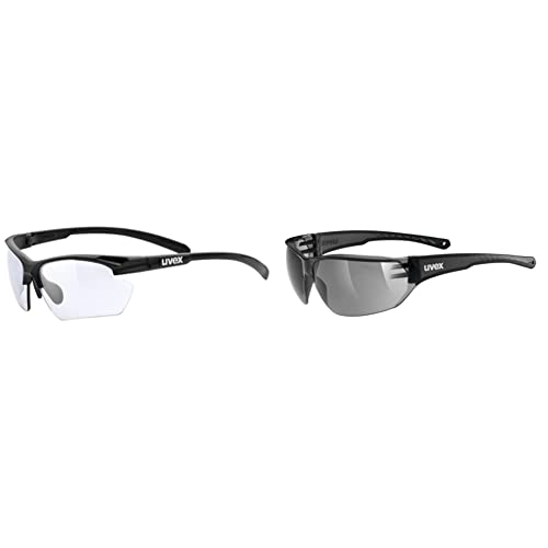 Uvex Fahrradbrille Sportbrille Sportstyle 802 Vario small Black & Unisex – Erwachsene, sportstyle 204 Sportbrille, Smoke, Einheitsgröße