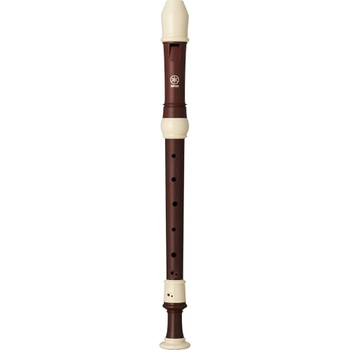 Yamaha YRA-322B Alto Recorder in Key of F, Baroque Fingering, Double holes, Three-Piece Construction, Simulated Rosewood Finish