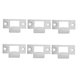 SEWACC 6個 ステンレス鋼製デッドボルト用ドアストライクプレート 可能で広いドアプ対応 網戸 防風 引き戸 耐久性に優れ簡単取付け可能