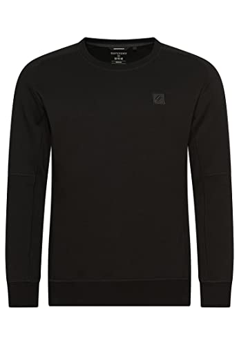 Superdry Mens Code TECH Crew Sweatshirt, Black, XL
