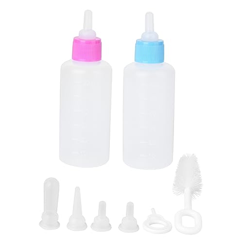 SEWOART 2Sets Pet Nursing Kit Milk Bottle for Puppies and Kittens Safe Material Portable Feeding Supply for Pets