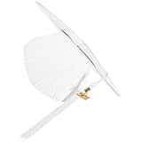 OATIPHO Gorra de Graduación Unisex 2024 Borla Blanca, Birrete de Poliéster para Adultos, Accesorio para Ceremonia Universitaria y Disfraz Cosplay