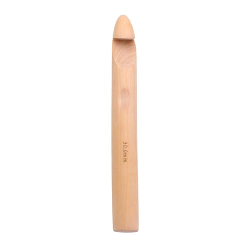 Gancho de ganchillo de madera, herramienta de tejer de madera, mango ergonómico, aguja de tejer para bufanda hecha a mano, mantas, sombreros, agujas de bordado
