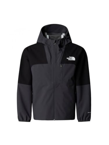 The North Face NF0A8AY4KT0 TEEN HIKE PACKABLE SHELL Jacket Unisex TNF BLACK/ASPHALT GREY Taille XS