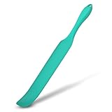 Demao Silicone Blender Spatula & Scraper - Under-Blade & Jar Accessory with Long Handle, Nonstick Surface and Hanging Holes (Cyan)