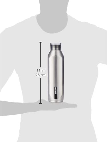 Image of Nayasa Quadro Stainless Steel Water Bottle | 1 Litre | Water Bottle For Office Home | Water Bottle Steel | Steel Water Bottle For Kids School | Office Water Bottle | Orange