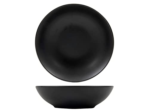 Foto von Spetebo Feinkeramik Suppenteller 20 cm schwarz matt - 6er Set