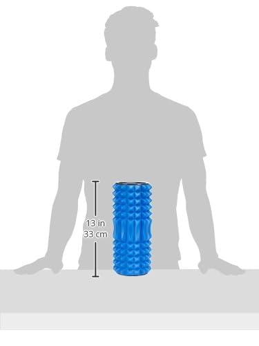 Image of Green Foam Roller for Exercise Gym- Deep Tissue Body Massage Roller for Back Pain, Neck & Knee - Yoga Roller Fitness Workout, Muscle Massager Equipment, Stretching Tool 33 cm