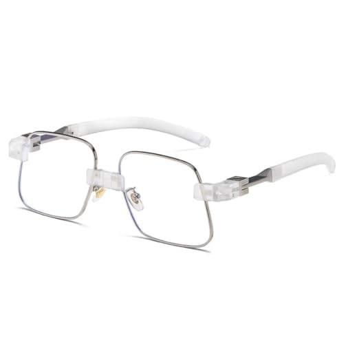 Lunettes de soleil carrées verres clairs rétro et géométriques
