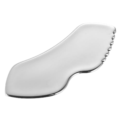 FOMIYES Facial Massager Gua Sha Scraping Tool Double Chin Reducer Stainless Steel Face Scraper Smooth Edges for Sensitive Skin