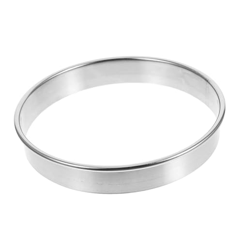 ifundom Pizza Serving Ring Round Muffin Pizza Ring Metal Pizza Making Tools Round Cookie Metal Round Rings Pizza Oven Accessories Chef Rings Pancake Rings Chef Tools Stainless Steel Silver
