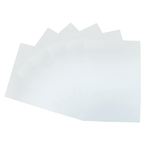 Moicstiy 6 Pcs, 8 x 12 Inch White Felt Sheets, 2mm Thick