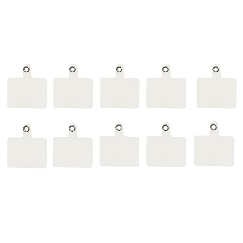 Androxeda 10 pièces Plaquettes de Téléphone Portable Universal Lanyard Tether Pièce de Rechange pour la Bretelle de Téléphone Lanyard Pad Patch Compatible avec la Plupart Smartphones Cover