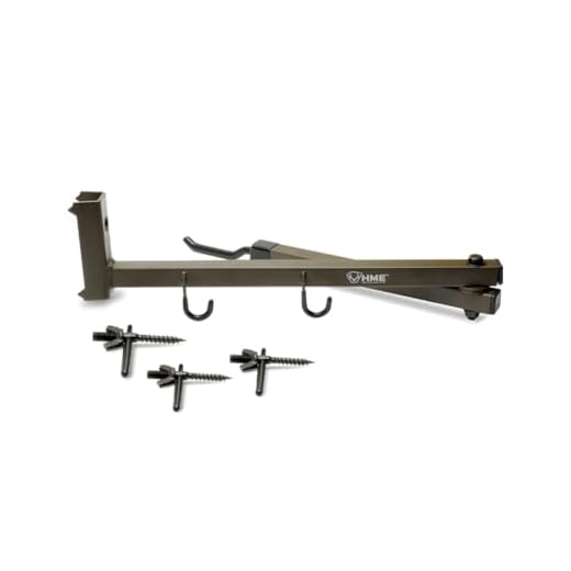 HME High-Quality Easy-to-Attach Secure Better Tree Stand Bow Hanger - Includes Two Accessory Hooks and Three Mounting Screws