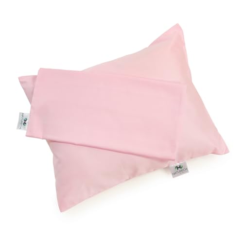 NATURECA Set of 2 Cushion Covers for Toddler Pillows, 100% Cotton Satin, Children's Pillowcases - Image 4