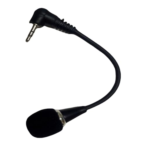 HERAON 3.5mm External Microphone for Laptop PC Phone Double Channel Stereo Sound Streaming 3.5 Metal Mic