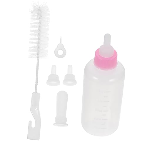 BELLIFFY Kitten Puppy Nursing Bottles Set 6pc Pet Bottle Feeding Kit for Household Pets