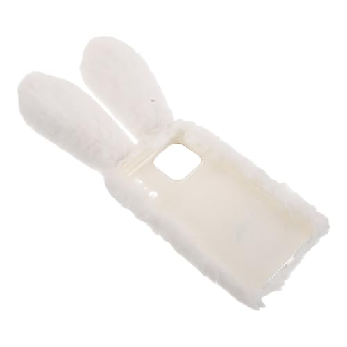 COLLBATH Funda Móvil Conejito de Peluche para Teléfono Inteligente de Gran Pantalla Carcasa Antideslizante y Protectora Diseño Kawaii con Orejas Suaves Funda Acogedora para Mujer y Niña