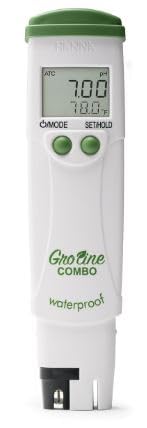 GroLine Hydroponic Waterproof Pocket pH/EC/TDS/Temperature Tester HI98131