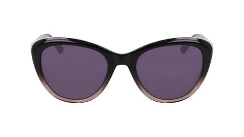 COLE HAAN Women's CH7087 Polarized Cat Eye Sunglasses, Black Gradient, 53/20/140