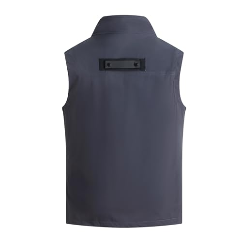 Chaleco de pesca multibolsillos para hombre chaqueta ligera de secado rápido 3