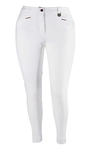 Avon Equine Discount Herren-Reithose, weich, dehnbar, Jodhpurs, JODPHURS, weiß, 42