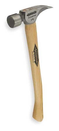 Rip Claw Hammer, Titanium, 14 Oz, Hickory