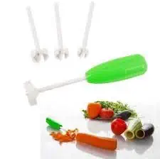 Vege Drill,Vegetable Spiralizer Digging for Stuffed Vegetables, Spiral Cutter Device Corer Set of 4 Pcs