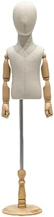 Adjustable Toddler Mannequin for Kids, Female Dress Form Dummy 93-140cm, Pinnable Torso with Wooden Base for Retail Display & Tailoring Projects