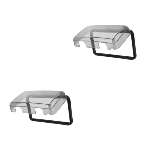 jojofuny 2pezzi Copertura Per Prese Elettriche Da Bagno Scatola Protezione Autoadesiva Per Interruttori e Prese Design Compatto e Resistente Spruzzi Adatta Per Umidi