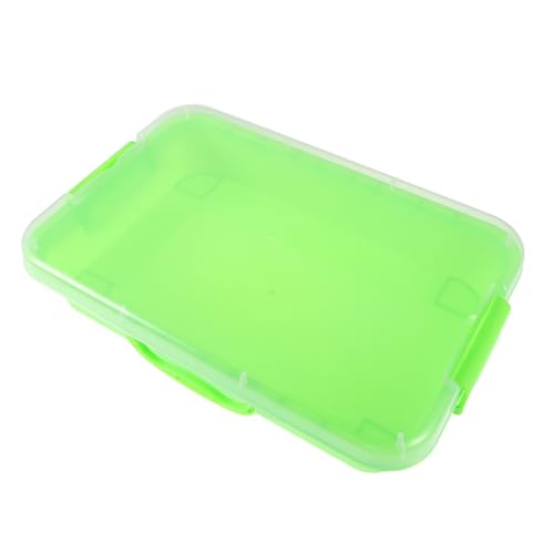 Sosoport Sand Play Tray: Sensory Bin for Toddlers Portable Sandbox Toy Large Plastic Tray for Kids Fill with Sand and More Light Green