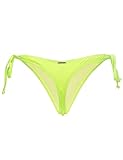 RELLECIGA Women's Neon Green Tie Side Thong Bikini Bottom Size Medium