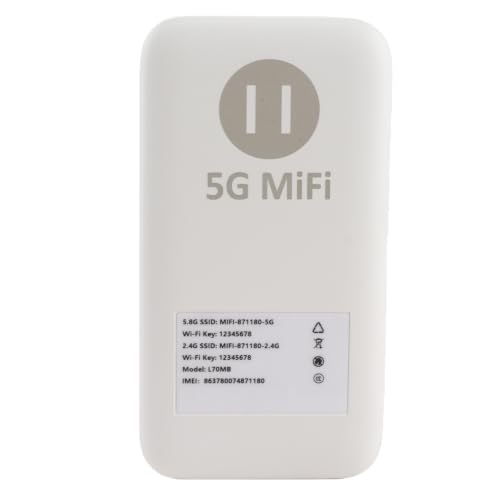 Router Hotspot WiFi 6 e 5G con Slot per Scheda SIM, Porta Ad Alta velocità per 6 Dispositivi, Hotspot WiFi Portatile da 6100 MAh per Tablet, Viaggi Facili