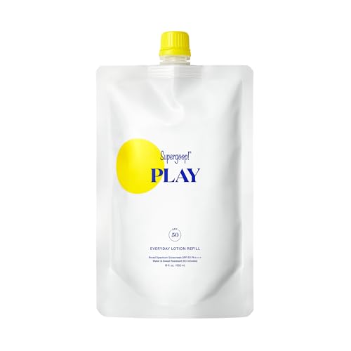 Supergoop! PLAY Everyday Lotion SPF 50 Pump Refill Pouch - Broad Spectrum Body & Face Sunscreen...