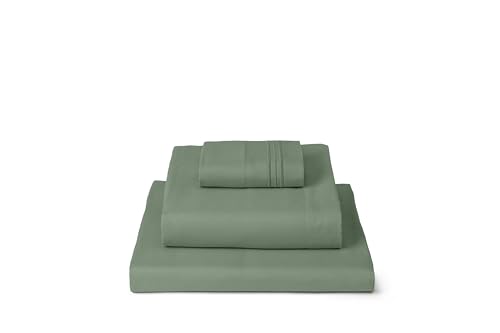 Image of Mellanni Twin Sheets Set - 3 PC Iconic Collection Bedding | Hotel Luxury, Extra Soft, Cooling Bed Sheets - Wrinkle, Fade, Stain Resistant (Twin, Sage)