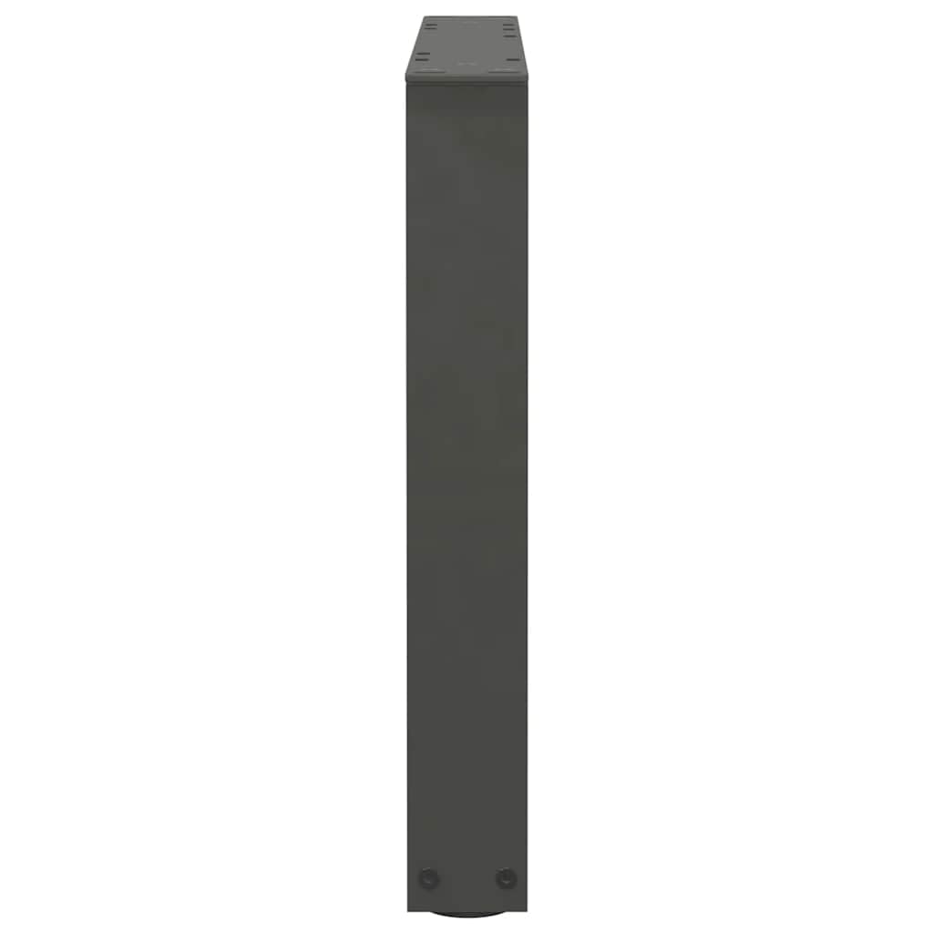 Nogi do stolika kawowego w kształcie litery V, 2 sztuki, kolor antracytowy, stal malowana proszkowo, 50 x (42 – 43,3) cm, z regulowanymi poziomami do stolika kawowego, stabilny montaż za
