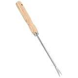 Toddmomy Wood Handle Weed Puller Tool for Garden, Iron Hand Weeder