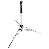 Manfrotto 15.6' Chrome Super Steel Cine Stand with Leveling Leg, Holds 26 Lbs